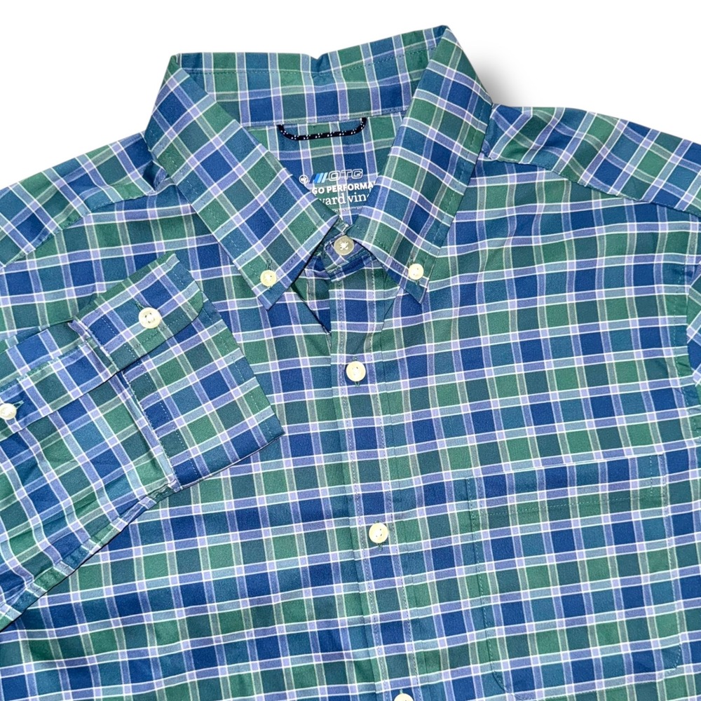 Vineyard Vines Mens Size‎ M On The Go Performance Plaid Button Down